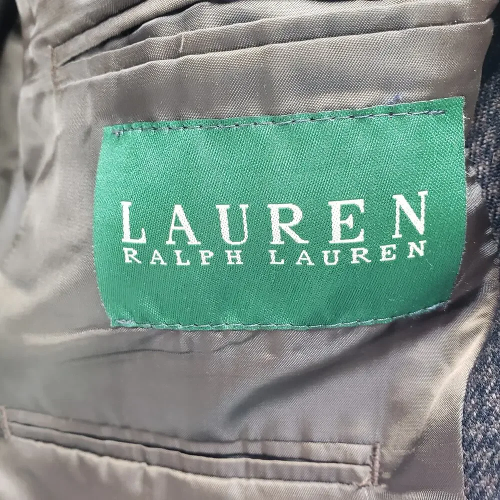 Lauren Ralph Lauren Hounds Tooth 100%Wool Sport Coat Blazer Jacket Size 46R